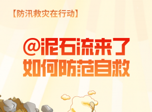 防汛救灾在行动丨【图解】遭遇泥石流，请牢记这些防范逃生技能！